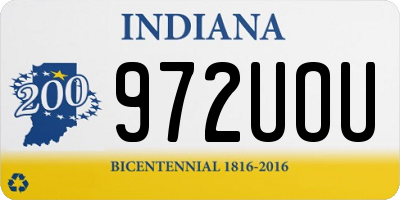 IN license plate 972UOU