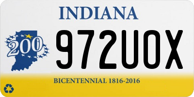 IN license plate 972UOX