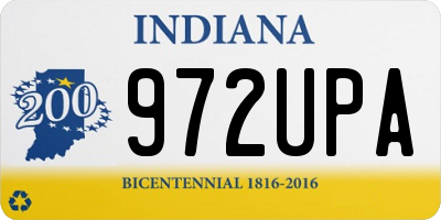 IN license plate 972UPA