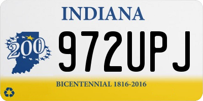 IN license plate 972UPJ