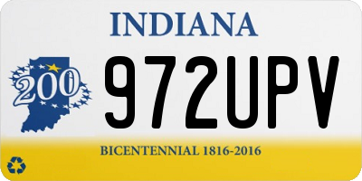 IN license plate 972UPV