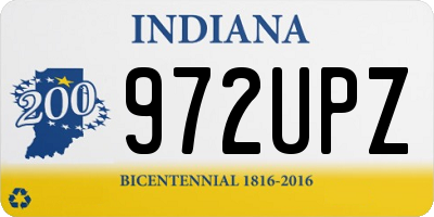 IN license plate 972UPZ