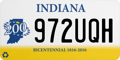 IN license plate 972UQH