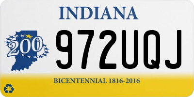 IN license plate 972UQJ