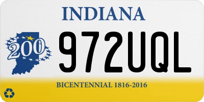 IN license plate 972UQL