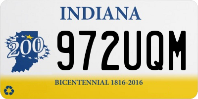IN license plate 972UQM