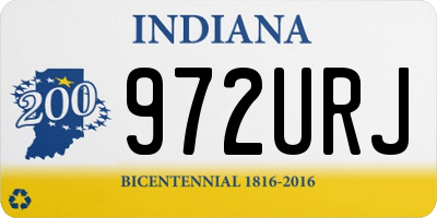 IN license plate 972URJ