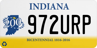IN license plate 972URP