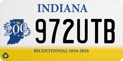 IN license plate 972UTB