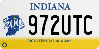 IN license plate 972UTC
