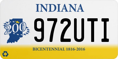 IN license plate 972UTI