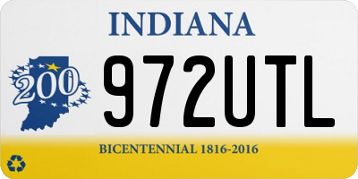 IN license plate 972UTL