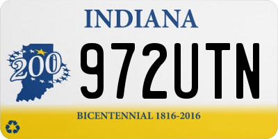 IN license plate 972UTN