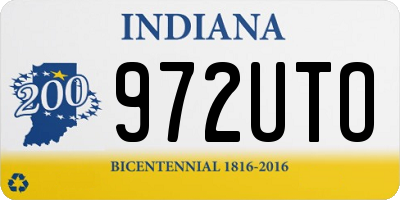 IN license plate 972UTO