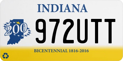 IN license plate 972UTT