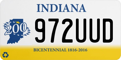 IN license plate 972UUD