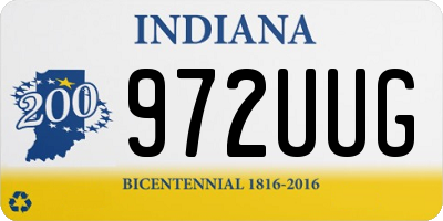 IN license plate 972UUG