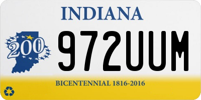 IN license plate 972UUM