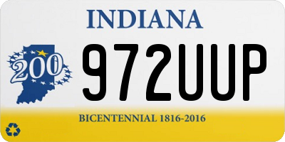 IN license plate 972UUP