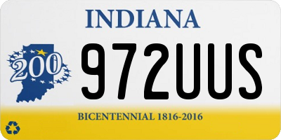 IN license plate 972UUS
