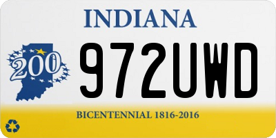 IN license plate 972UWD