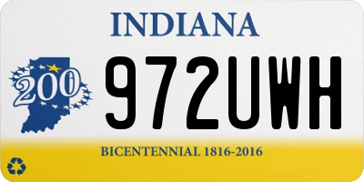 IN license plate 972UWH
