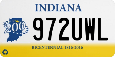 IN license plate 972UWL