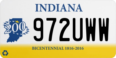IN license plate 972UWW