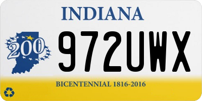 IN license plate 972UWX