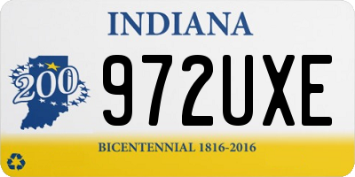 IN license plate 972UXE