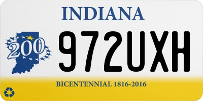 IN license plate 972UXH