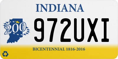 IN license plate 972UXI