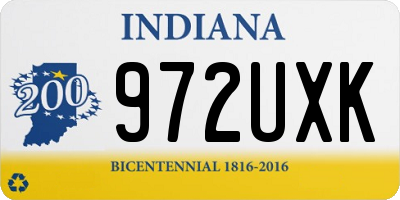 IN license plate 972UXK