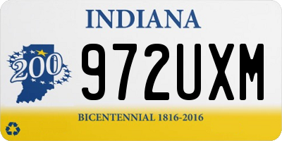 IN license plate 972UXM