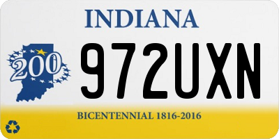 IN license plate 972UXN