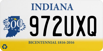 IN license plate 972UXQ
