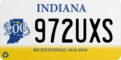 IN license plate 972UXS