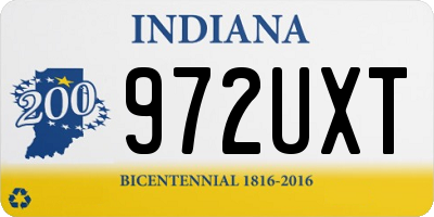 IN license plate 972UXT