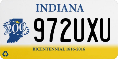 IN license plate 972UXU