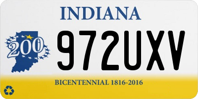 IN license plate 972UXV