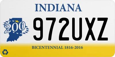 IN license plate 972UXZ