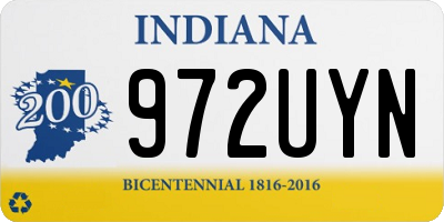 IN license plate 972UYN
