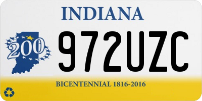 IN license plate 972UZC