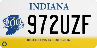 IN license plate 972UZF