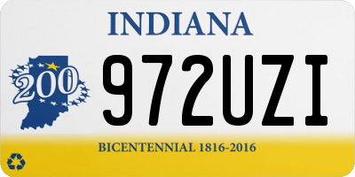 IN license plate 972UZI