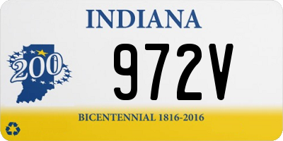 IN license plate 972V