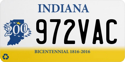 IN license plate 972VAC
