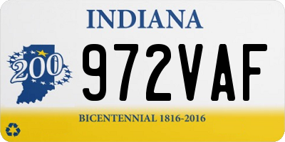 IN license plate 972VAF