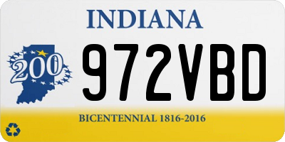 IN license plate 972VBD