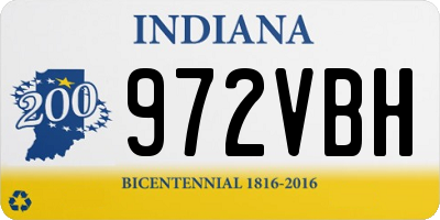 IN license plate 972VBH